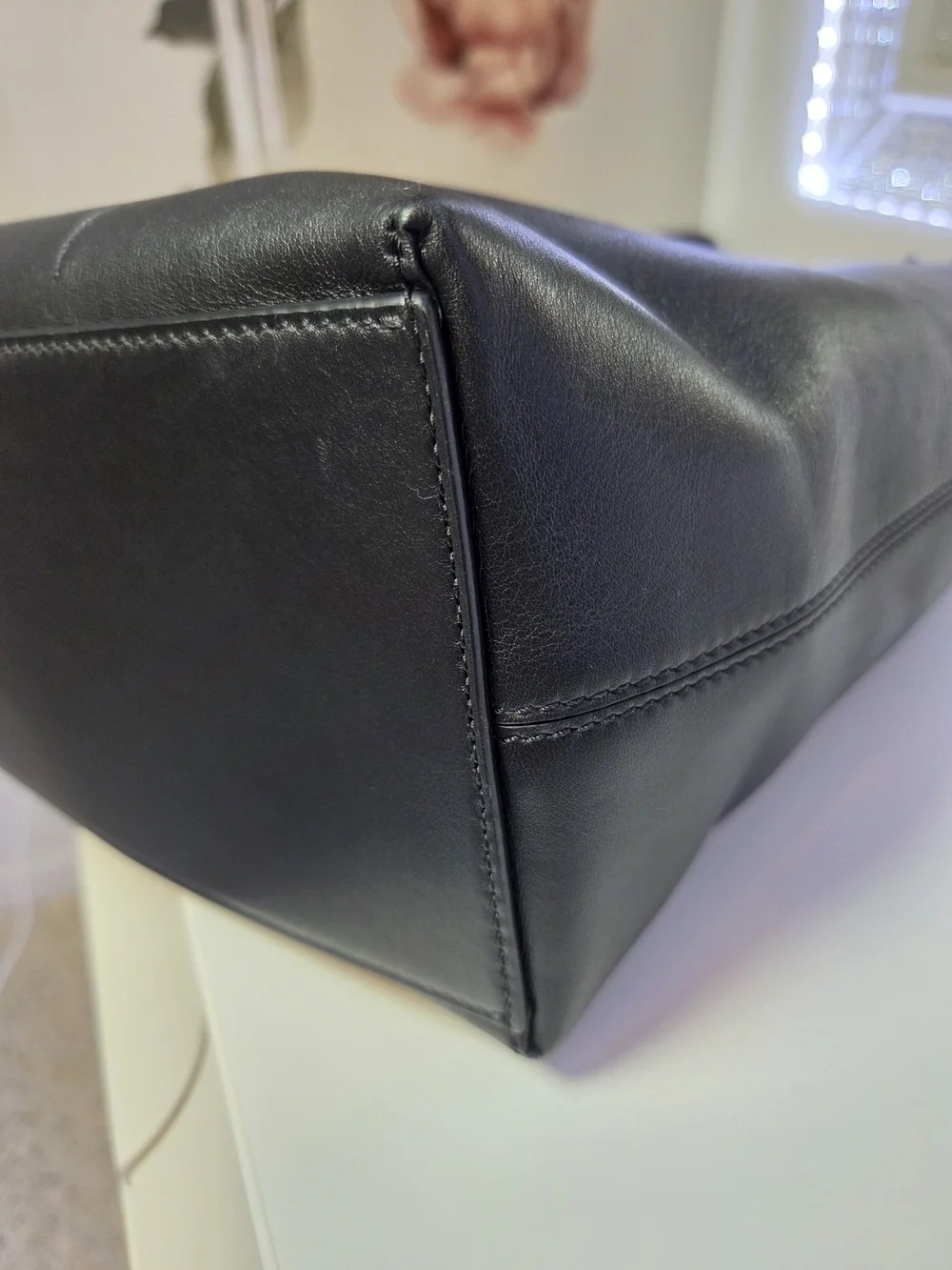 Authentic Valentino Garavani x Undercover Rockstud Rose Black Leather Tote